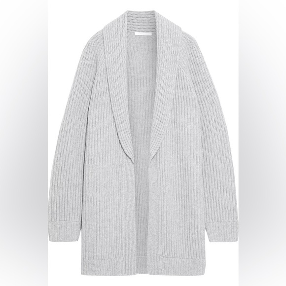 Helmut Lang Ribbed Wool and Cashmere Blend Cardigan - Picture 3 of 9